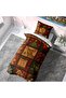 Dec 25 Patchwork Deer Patterned Single Christmas Duvet Cover Set