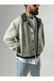 Men's Green Plush Cardigan with Cashmere Detail Coc2587 - 2