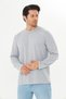 Men's Cotton Crew Neck Long Sleeve T-Shirt Gray Melange 5020-g