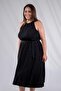 Women's Plus Size Off Shoulder Long Dress Black - 6