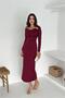 Women Draped Boat Neck Dress with Gold Accessories Nbk4386 - 2