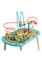 - Wooden Railway Train Activity Table w/ Bead Maze- 6pcs - 4