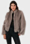 Regular Fit Crew Neck Zippered Fur Fur 68912359939