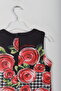 Girl's Floral Patterned Black Stylish Blouse-New Product - 5