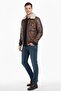 Aviator 32 Brown Genuine Leather Patched Men's Bomber Jacket - 5