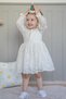 Baby Girl Long Sleeve Bow Detail Birthday Party Wedding Special Occasion Formal Girl Dress - 8