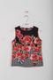 Girl's Floral Patterned Black Stylish Blouse-New Product