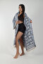 Kimono Kaftan Fish Patterned 1 Piece Bohemian Bathrobe Unisex Jacquard 3 Layers Muslin Fabric - 6