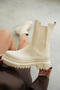 Beige Elastic Boots (4cm) - 6