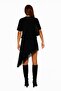 Asymmetric slit lace-detail mini skirt - 2