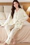 Women's Pajama Set Breathable Fabric Women Home Night Lounge Pajama Set - 4