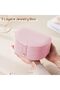 Travel Jewelry Case PU Leather Small Jewelry Box (Pink) - 4