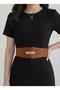 Gold Buckle Corset Belt Dress Belt Shirt Belt Waist Belt Body Belt Women's Belt Elastic Belt - 4