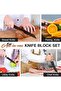 Professional 9-Piece Kitchen Knife Set with Acrylic Block & Sharpener - 3