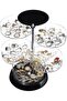 5-Layer Rotating Clear Jewelry Organizer Box (Black)