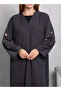 Grey soft crepe with light thread - 2