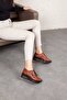 Women's Genuine Leather Accessory Zippered and Lace-Up Comfort Shoes - 4