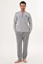 Large Size Thessaloniki Fabric Winter Men's Pajama Set 70% Cotton 30% Polyester