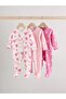 100% Cotton Pink 3-Piece Two-Way Zippered Baby Sleeping Bags