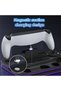 PS5 Slim Stand & Cooling Station with RGB LED Controller Charger (Black) - 7