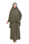 Two Piece Prayer Dress – Long Cotton Hijab Clothing Abaya & Headscarf Set - 4