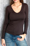 Women's V-Neck Long Sleeve Blouse 22132 - 3