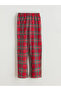 Red Shirt Collar Plaid Girls Pajama Set - 4