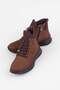 Women's Genuine Leather Stretch Ankle Zipper Boots - 6