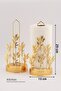 Gold Leaf Patterned Metal Paper Towel Holder |   Luxury Gold Kitchen Towel Stand |   Decorative Towel Holder - 3