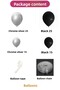 Balloon Set 80 Pieces (Chrome Silver-Black) - 2