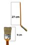 Trimming Painting Brush Plastic Handle No. 2 Ceiling Paint Angled Bristle Brush Interior Exterior - 3