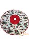 Cream Pine Tree and Figured Christmas Foot Rug, Christmas Tree Skirt, Pine Tree Skirt Washable - 3