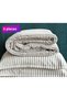 Merinos Modern Line 3 Piece Blanket Double Size Light Gray