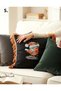 Ci̇vci̇v Embroidered Velvet Black Throw Pillow Cover (1 Piece Filled 43 X 43 cm) - 3