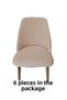 6-Piece a Quality Chair Cover Large Oval Stretch Fabric Washable Elastic Bamboo Chair Cover 6 Pieces