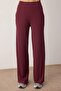 Bordo Anvelop Wideleg/Geniş Paça Örme Alt-Üst Takım TWOAW26AU00030 - 3