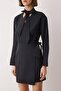 Black Plain Short / Mini Woven Dress Twoaw26El00291 - 2