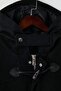 Black Oversized Winter Cashmere Hooded Men's Coat Tmnaw26Kb00002 - 7
