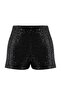 Siyah Extra/Süper Mini Örme Payet Şort TPRAW26SR00006 - 7