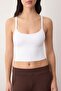 Beyaz Seamless/Dikişsiz Destekli/Şekillendirici Örme Spor Sütyeni THMAW26SS00017 - 3