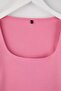 Pembe Basic Kare Yaka Örme Büyük Beden Bluz TBBAW26AF00133 - 3