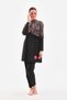 3 Pieces of Hijab Swimsuit with Pleat Detail on the Shoulder Full Covered Swimsuit Plus Size Burkini - 7