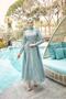 BELTED PUL SEQUIN EMBROIDERED EVENING DRESS 50311