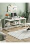 Computer Desk with Shelf, Sturdy Steel Office Table & Study Desk, Rounded Corner Design