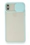 Rdbydn iPhone X Case Palm Frosted Camera Sliding Silicone (101029) - Turquoise