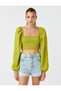 Gipe Detailed Crop Blouse Modal - 3