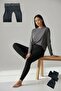 Women's Plush Leggings Fleece Thermal Inside Shaping / Sculpting Front Back Stitch-Free Leggings - 3