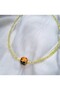 Yellow Cat's Eye Natural Stone Pendant |   Elegant Energy with Flower Cube Detail - 5