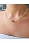 Yellow Cat's Eye Natural Stone Pendant |   Elegant Energy with Flower Cube Detail - 3