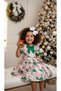 Girls Christmas Dress with Bow Collar - 7